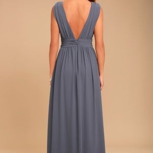 Lulus Heavenly Hues Denim Blue Maxi Dress